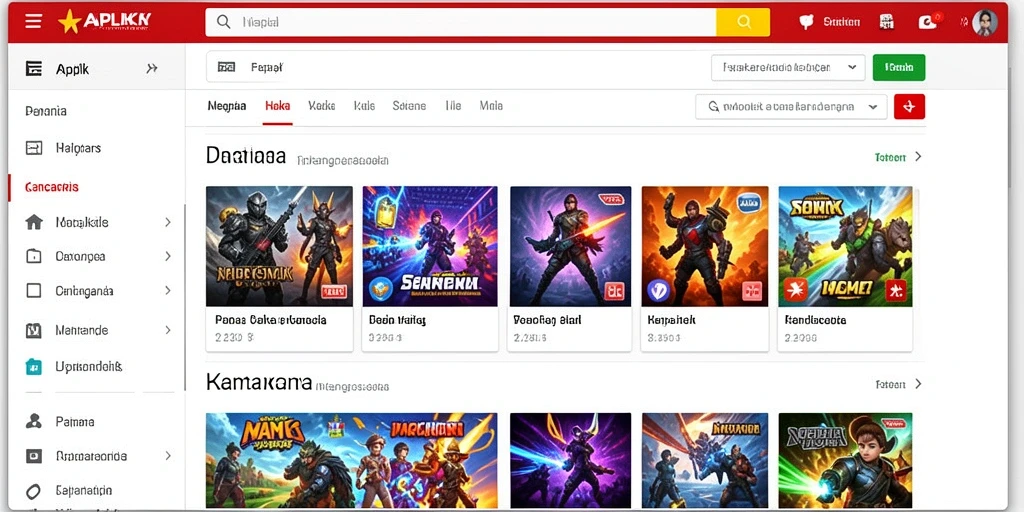 Tampilan antarmuka permainan yang menarik dan user-friendly.