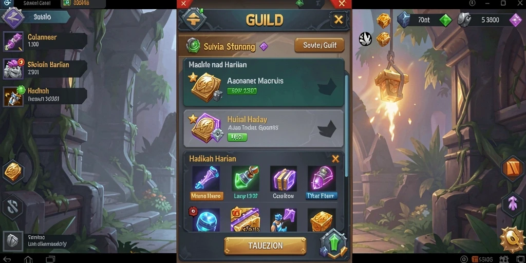 Screenshot menunjukkan tampilan grafis yang memukau.